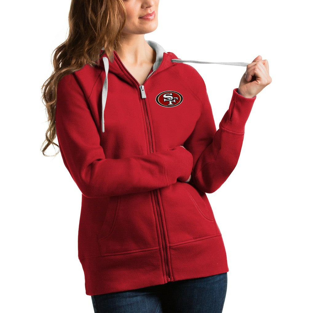Antigua Women's Victory Full-Zip Hoodie - San Francisco 49ers Hoodies