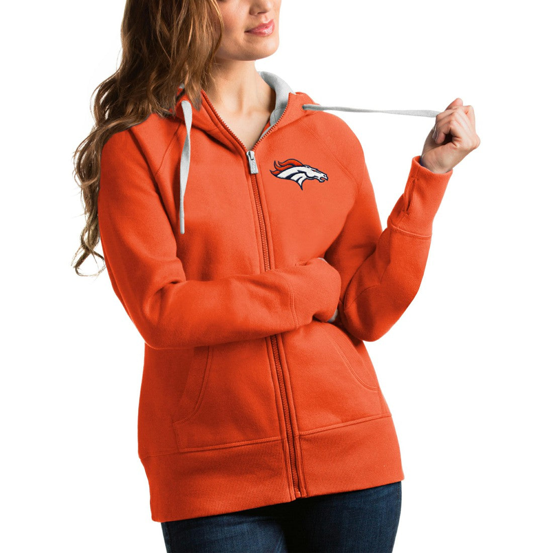Antigua Women's Victory Full-Zip Hoodie - Denver Broncos Hoodies