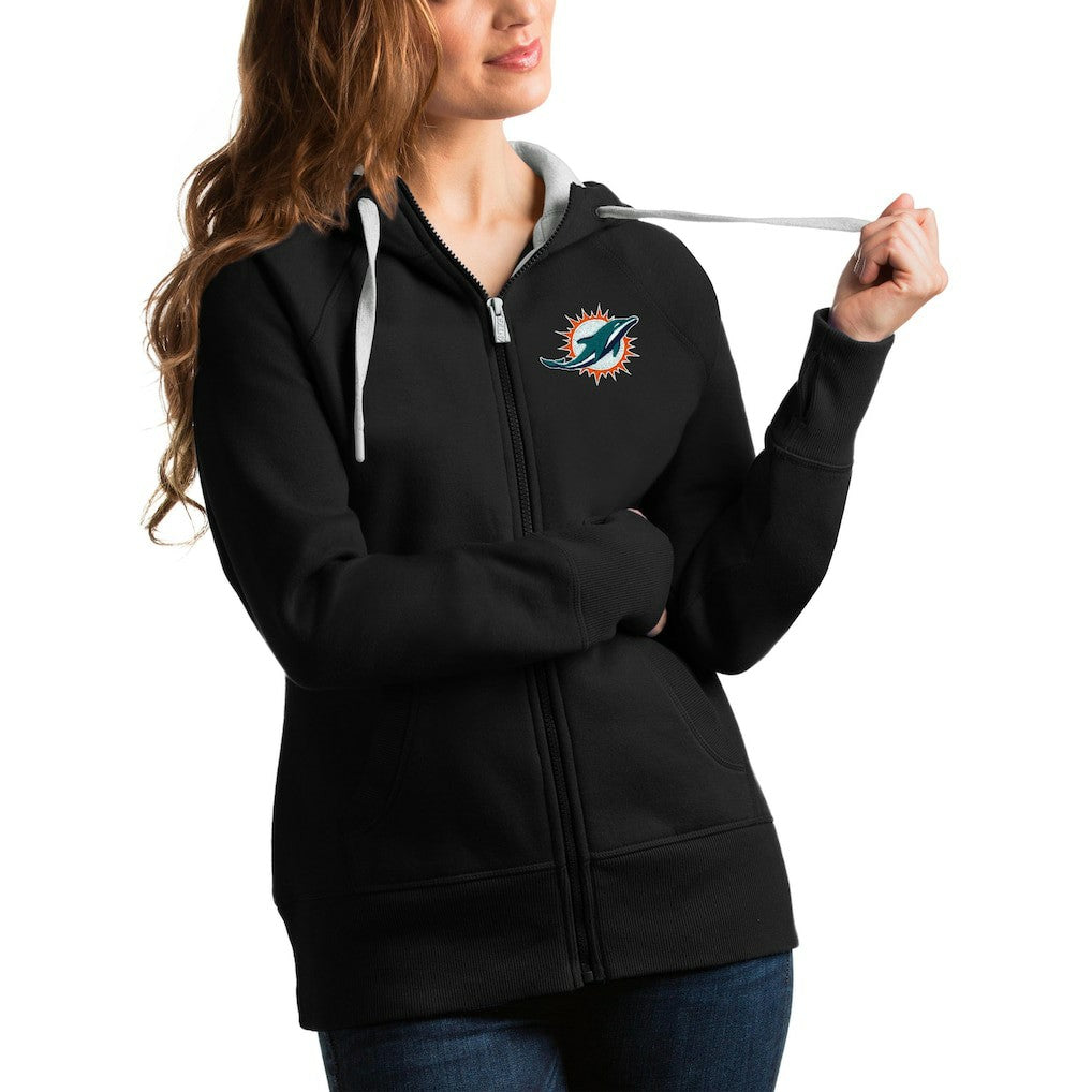 Antigua Women's Victory Full-Zip Hoodie - Miami Dolphins Hoodies