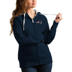 Antigua Women's Victory Full-Zip Hoodie - New England Patriots Hoodies