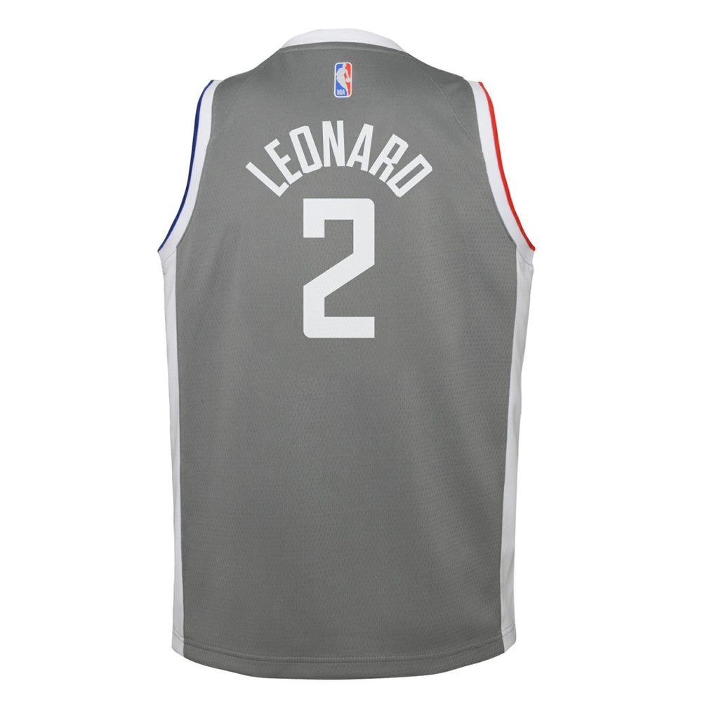 Nike Kawhi Leonard LA Clippers Youth 2020/21 Swingman Player Jersey Gray