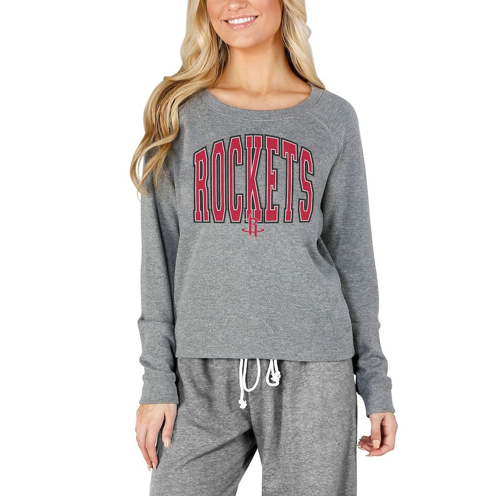 Houston Rockets Concepts Sport Women's Mainstream Terry Long Sleeve Top