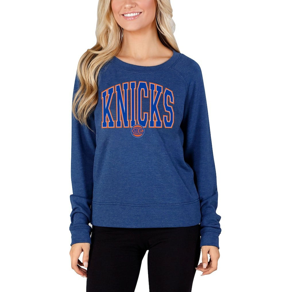 New York Knicks Concepts Sport Women's Mainstream Terry Long Sleeve Top