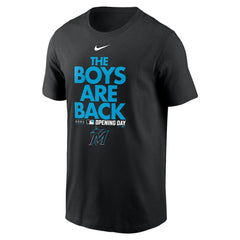 Black Miami Marlins Nike 2021 Opening Day Phrase T-Shirt