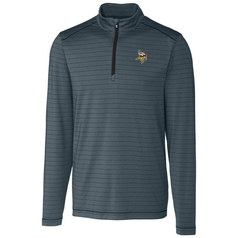 Cutter & Buck Holman Stripe Quarter-Zip Pullover Jacket - Minnesota Vikings Pullover