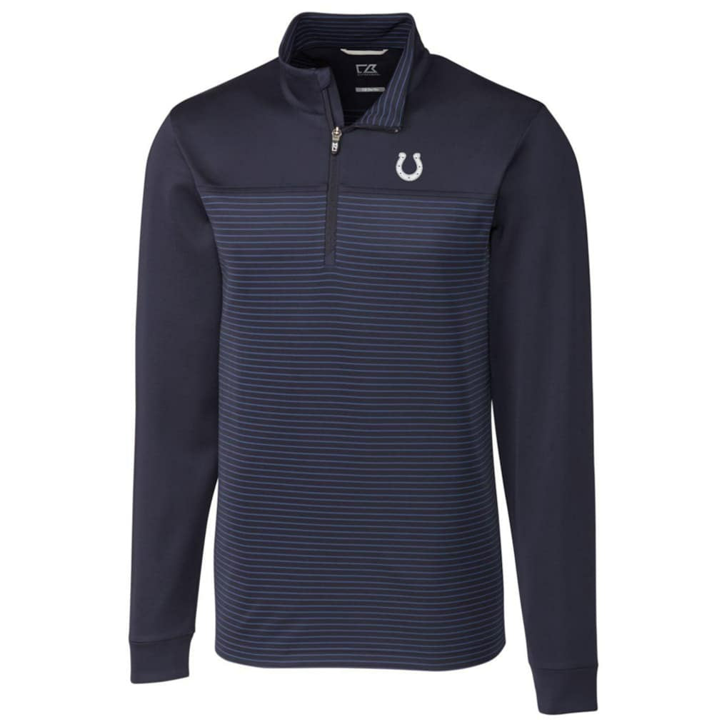 Cutter & Buck Traverse Stripe Quarter-Zip Pullover Jacket - Indianapolis Colts Pullover