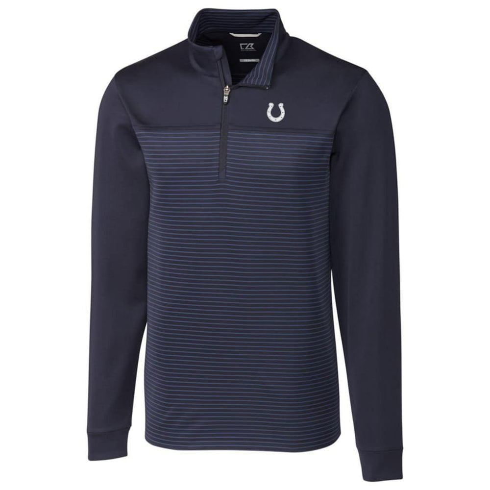 Cutter & Buck Traverse Stripe Quarter-Zip Pullover Jacket - Indianapolis Colts Pullover