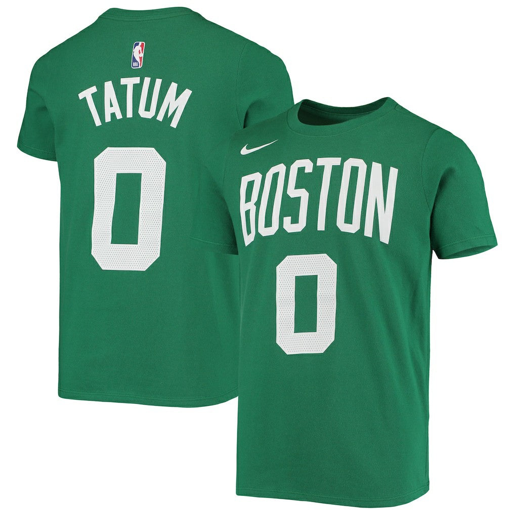 Nike Jayson Tatum Boston Celtics Youth Logo Name & Number Performance T-Shirt