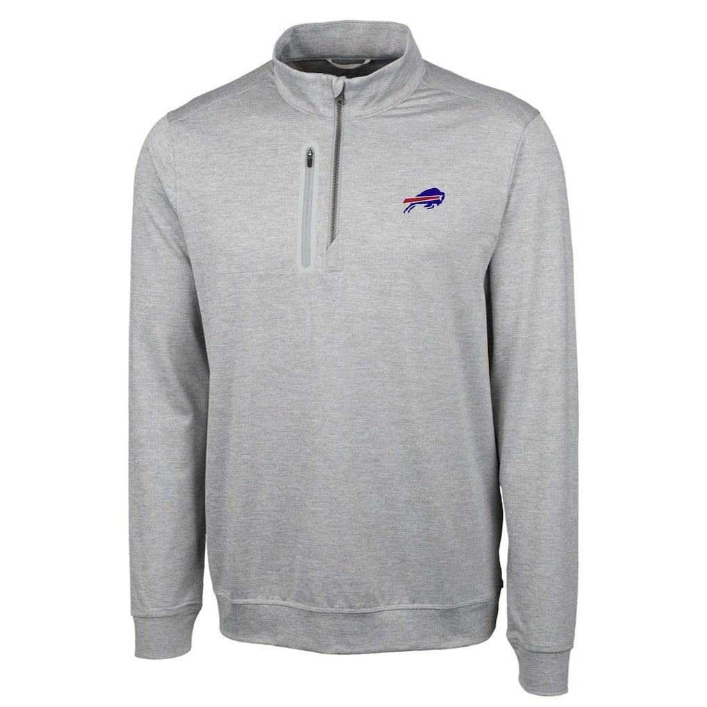 Cutter & Buck Big & Tall Stealth DryTec Quarter-Zip Pullover Jacket - Buffalo Bills Pullover