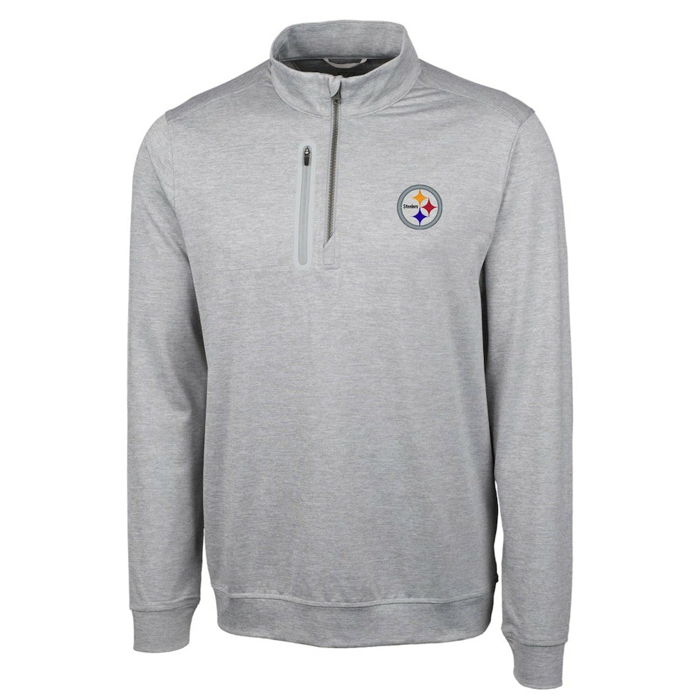 Cutter & Buck Big & Tall Stealth Quarter-Zip Pullover Jacket - Pittsburgh Steelers Pullover