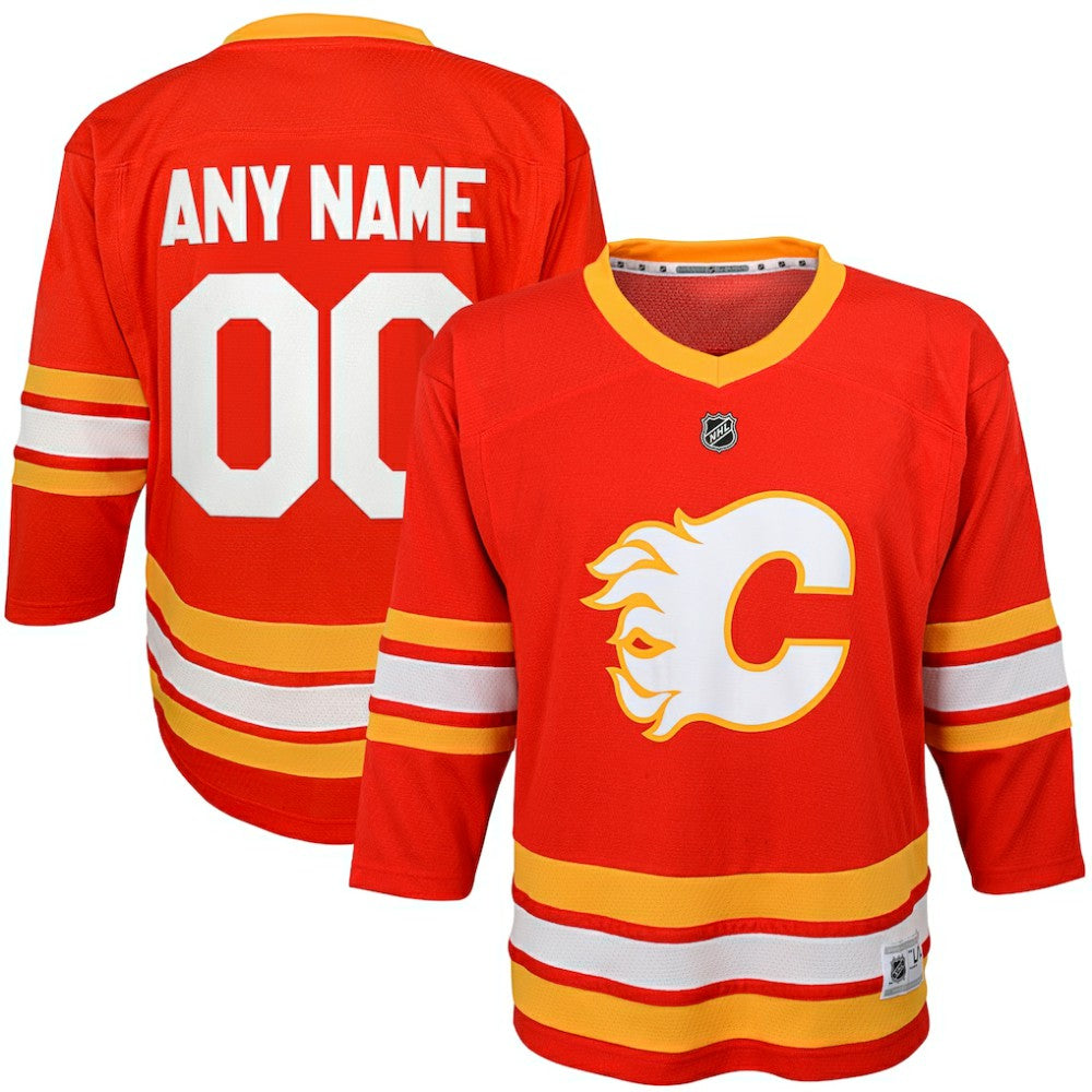 NHL Calgary Flames Youth Home Replica Custom Jersey