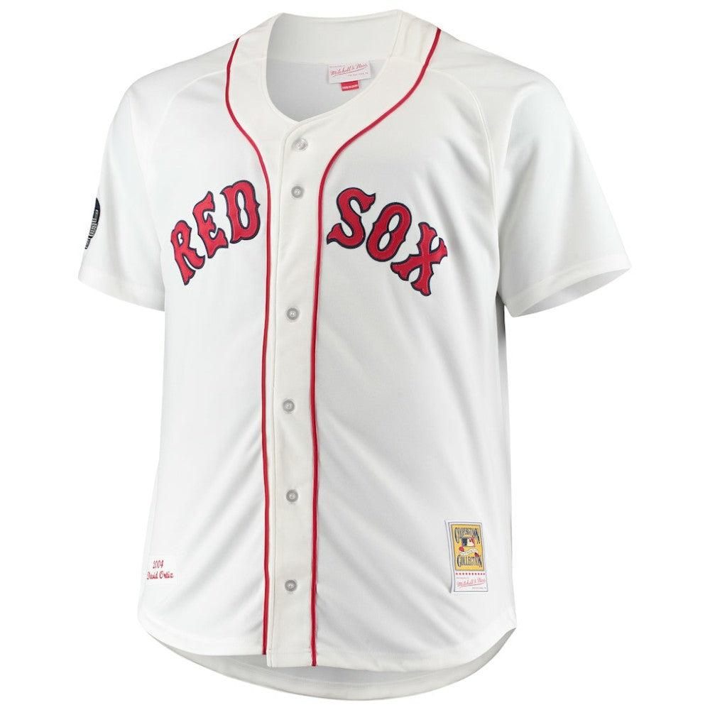 White David Ortiz Boston Red Sox Mitchell & Ness Big & Tall Home Authentic Player Jersey