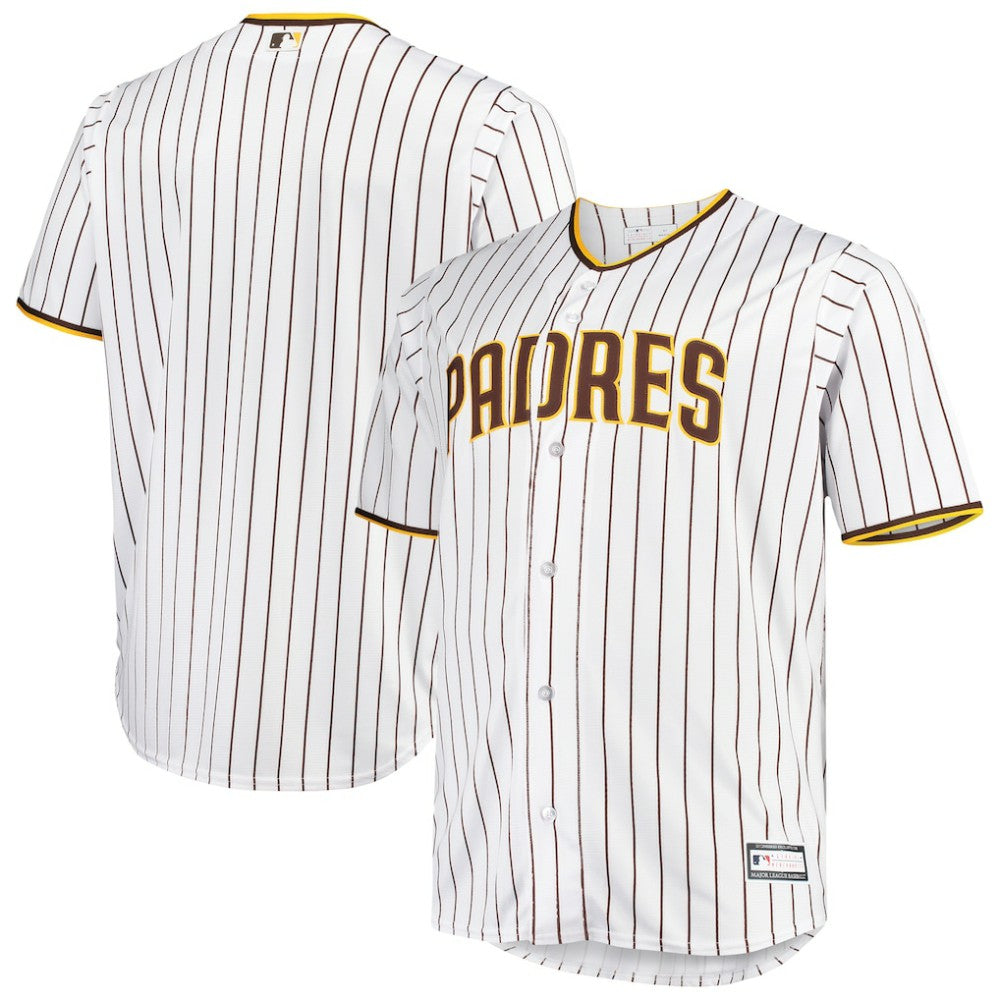 White/Brown San Diego Padres Big & Tall Home Replica Team Jersey