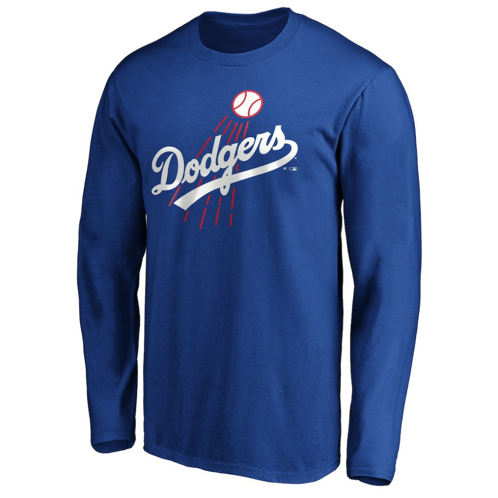 Royal Los Angeles Dodgers Cooperstown Collection Huntington Logo Long Sleeve T-Shirt