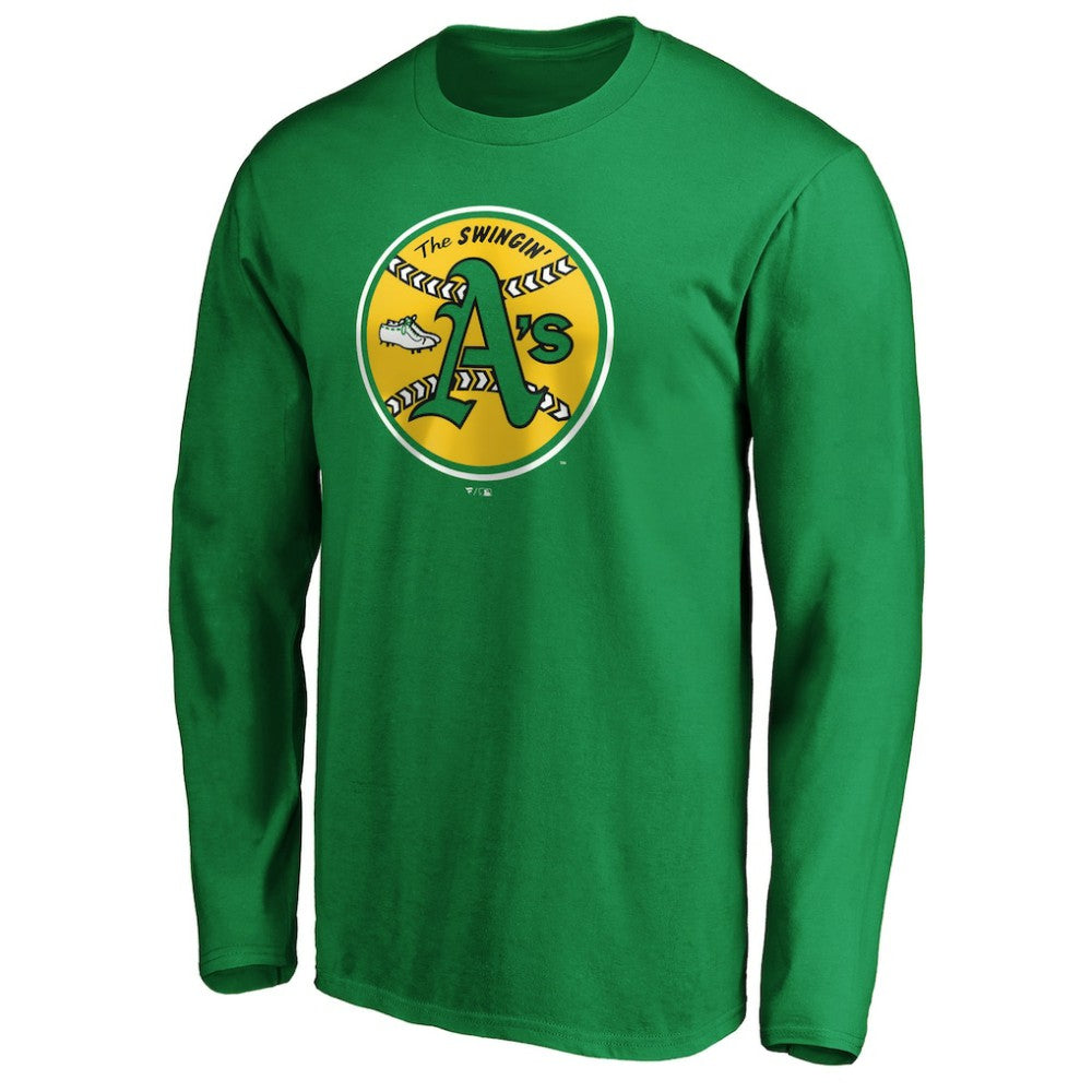 Kelly Green Athletics Cooperstown Collection Huntington Logo Long Sleeve T-Shirt
