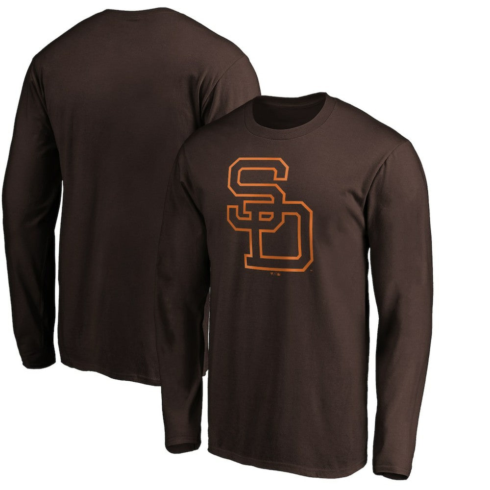 Brown San Diego Padres Cooperstown Collection Huntington Logo Long Sleeve T-Shirt