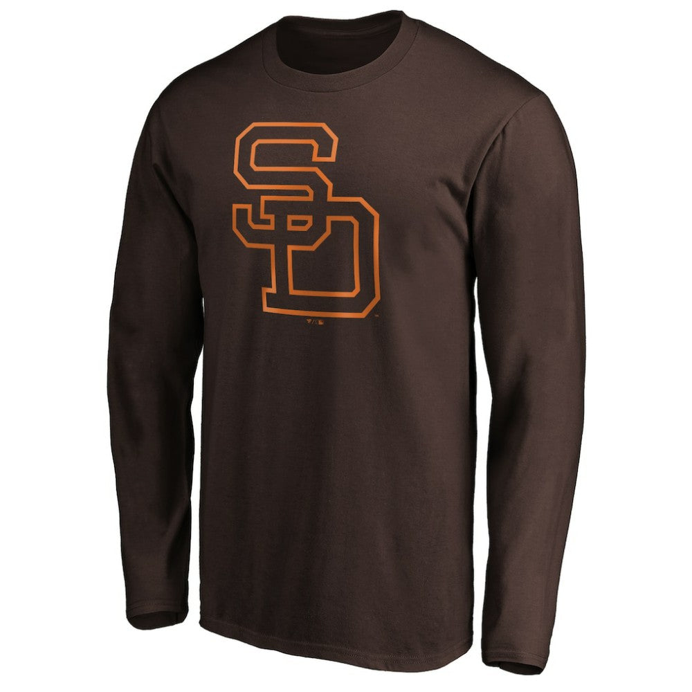 Brown San Diego Padres Cooperstown Collection Huntington Logo Long Sleeve T-Shirt