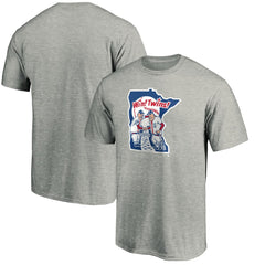 Heathered Gray Minnesota Twins Cooperstown Collection Huntington Logo T-Shirt