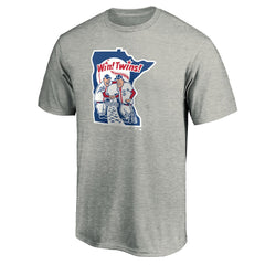 Heathered Gray Minnesota Twins Cooperstown Collection Huntington Logo T-Shirt