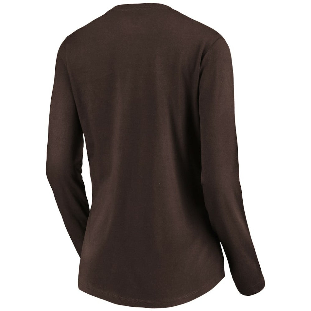 Brown San Diego Padres Women's Core Distressed Team Long Sleeve T-Shirt