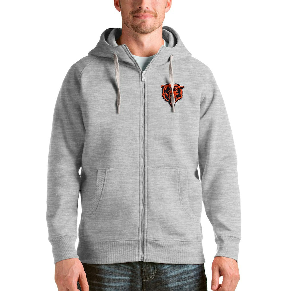 Antigua Bear Head Victory Full-Zip Hoodie - Chicago Bears Hoodies