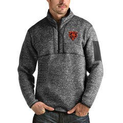 Antigua Bear Head Fortune Quarter-Zip Pullover Jacket - Chicago Bears Pullover