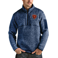 Antigua Bear Head Fortune Quarter-Zip Pullover Jacket - Chicago Bears Pullover