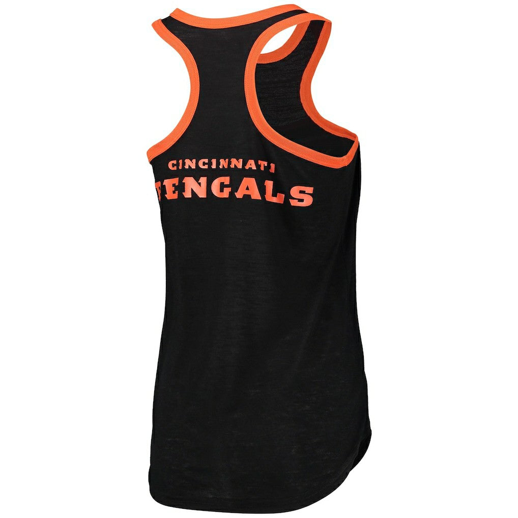 G-III 4Her by Carl Banks Women's Tater Burnout Tank Top - Cincinnati Bengals Tops