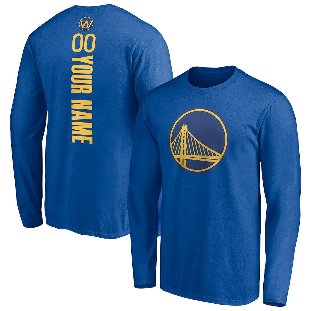 Golden State Warriors Playmaker Personalized Name & Number Long Sleeve T-Shirt sale