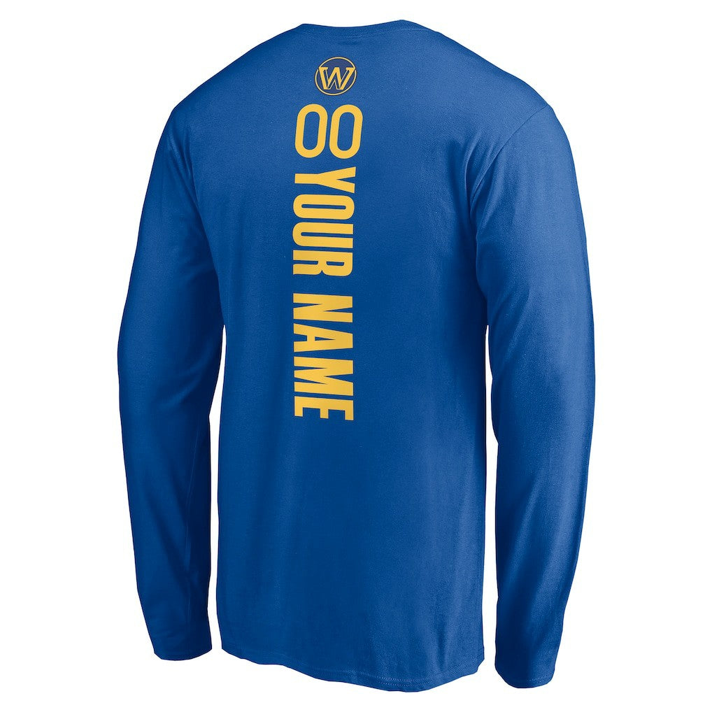 Golden State Warriors Playmaker Personalized Name & Number Long Sleeve T-Shirt sale