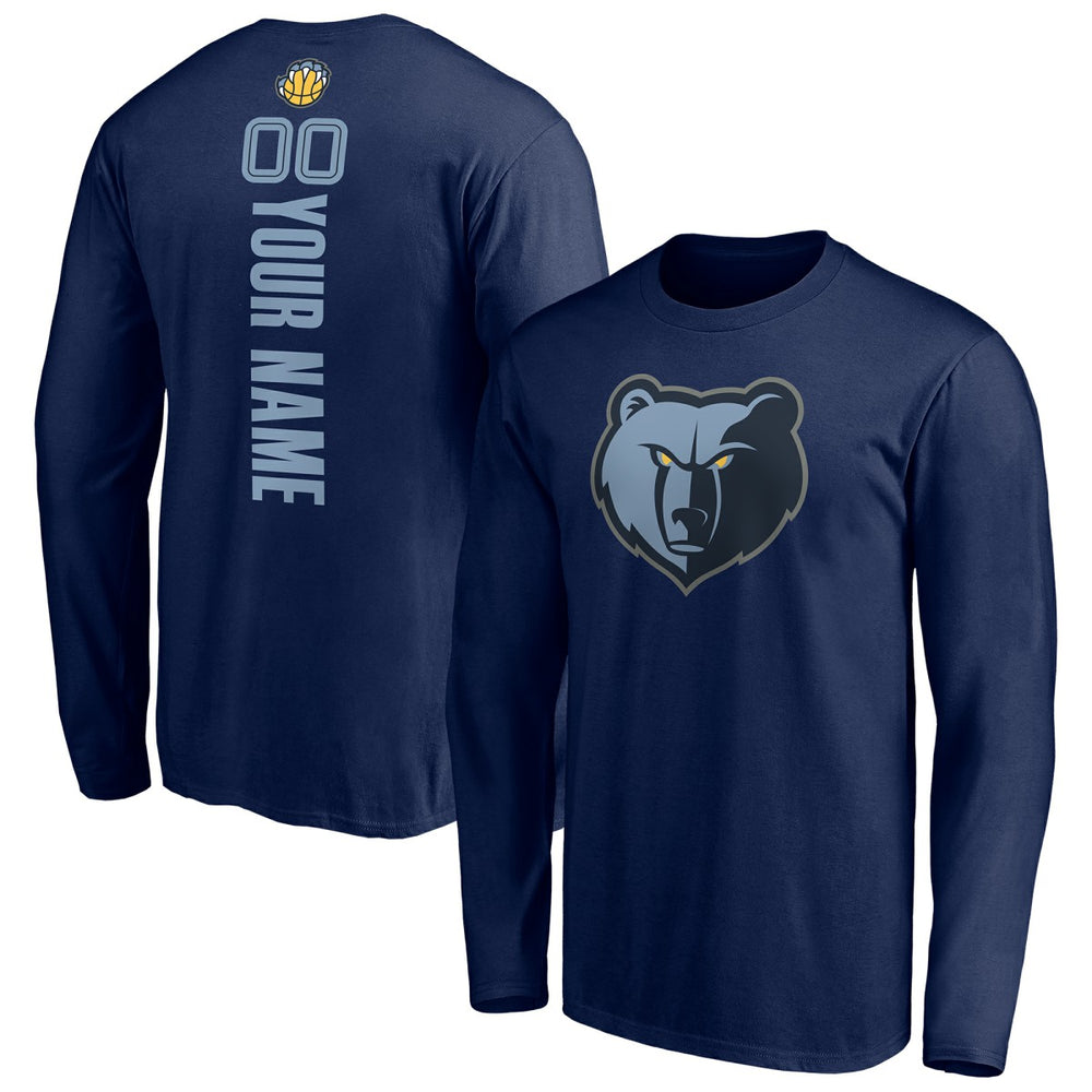 Memphis Grizzlies Playmaker Personalized Name & Number Long Sleeve T-Shirt