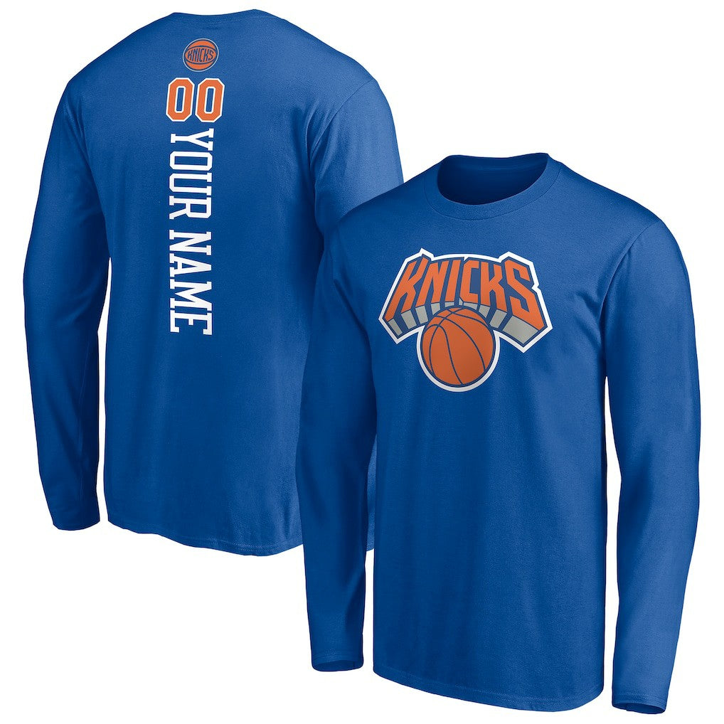 New York Knicks Playmaker Personalized Name & Number Long Sleeve T-Shirt
