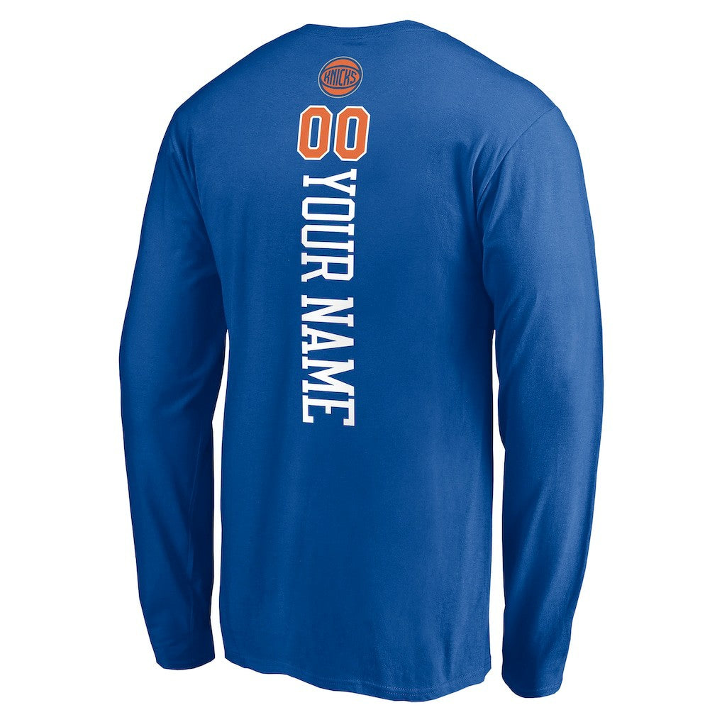 New York Knicks Playmaker Personalized Name & Number Long Sleeve T-Shirt