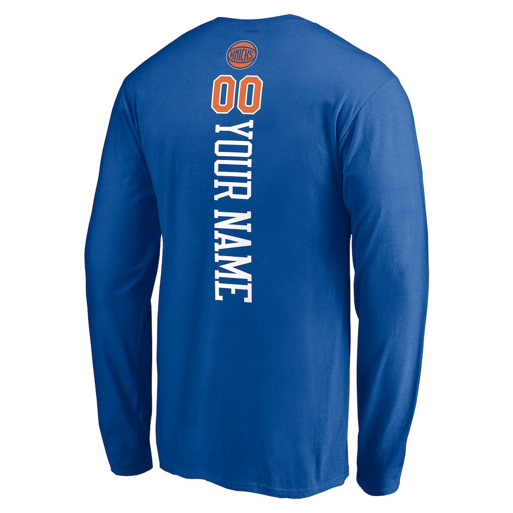 New York Knicks Playmaker Personalized Name & Number Long Sleeve T-Shirt