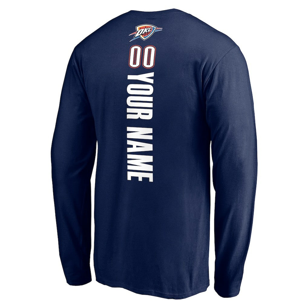Oklahoma City Thunder Playmaker Personalized Name & Number Long Sleeve T-Shirt
