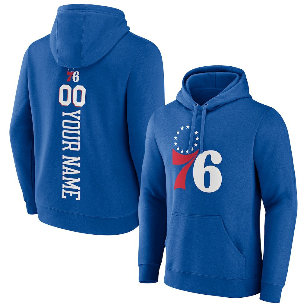 Philadelphia 76ers Playmaker Personalized Name & Number Pullover Hoodie