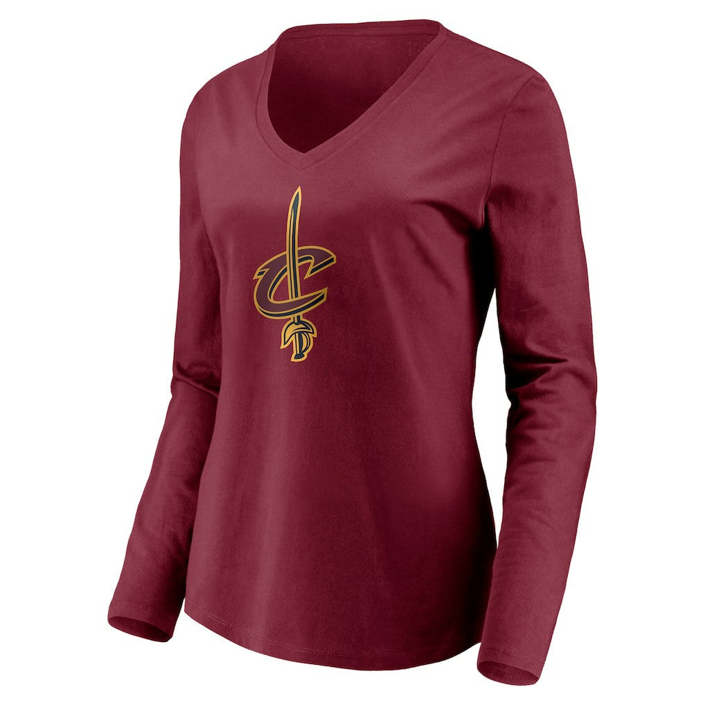 Cleveland Cavaliers Women's Playmaker Personalized Name & Number Long Sleeve V-Neck T-Shirt sale