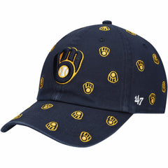 Navy Milwaukee Brewers '47 Women's Confetti Clean Up Adjustable Hat