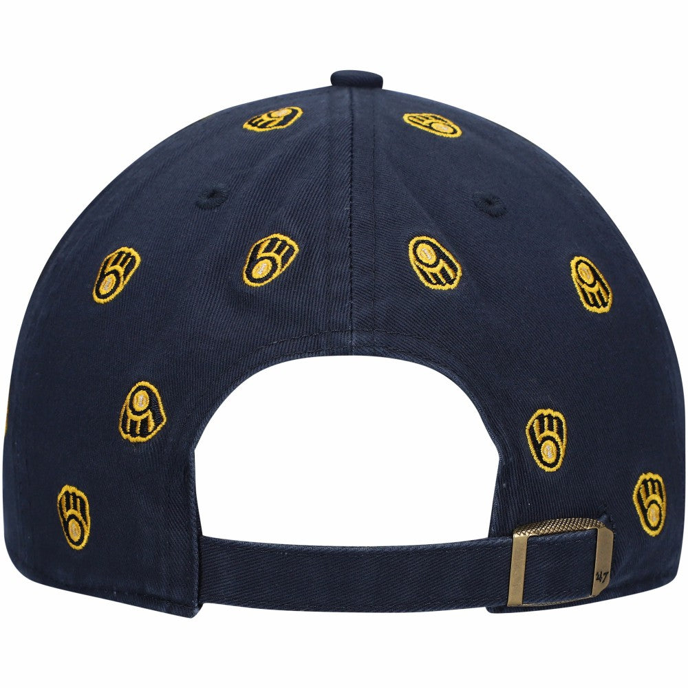 Navy Milwaukee Brewers '47 Women's Confetti Clean Up Adjustable Hat