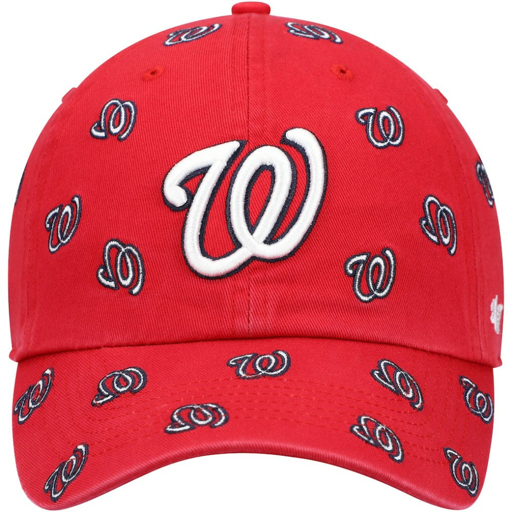 Red Washington Nationals '47 Women's Confetti Clean Up Adjustable Hat