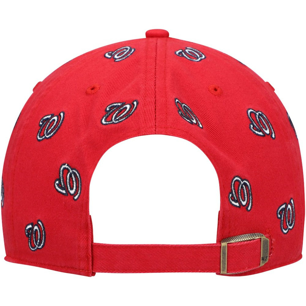 Red Washington Nationals '47 Women's Confetti Clean Up Adjustable Hat