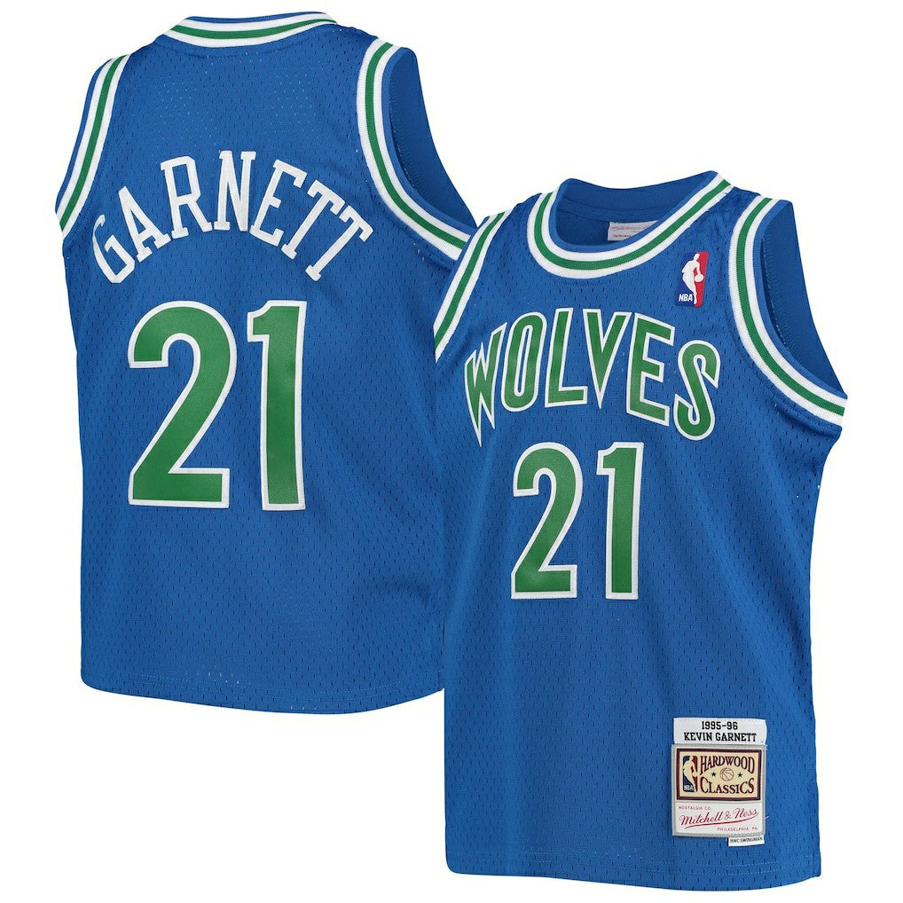 Mitchell & Ness Kevin Garnett Minnesota Timberwolves Youth 1995-96 Hardwood Classics Swingman Jersey