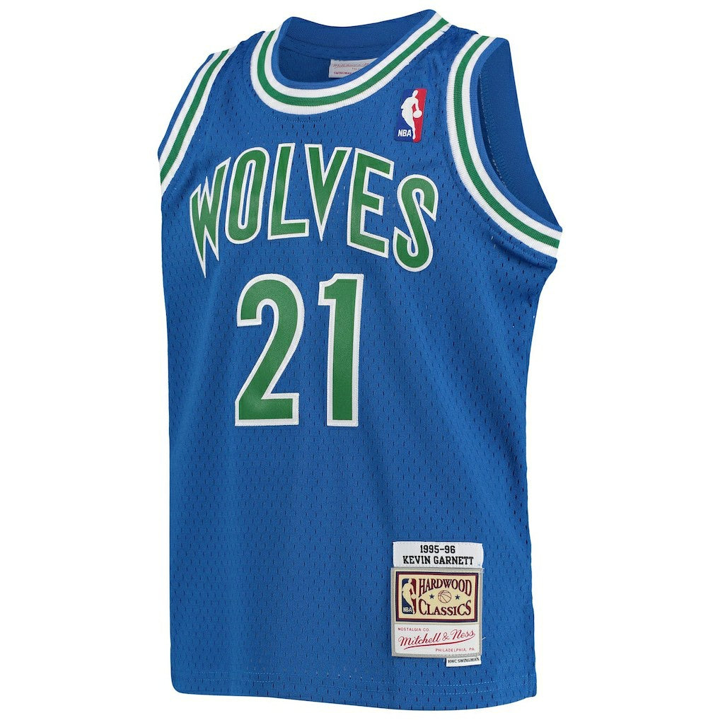 Mitchell & Ness Kevin Garnett Minnesota Timberwolves Youth 1995-96 Hardwood Classics Swingman Jersey