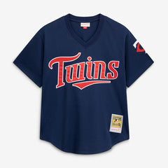 Navy David Ortiz Minnesota Twins Mitchell & Ness 2002 Cooperstown Collection Mesh Batting Practice Jersey