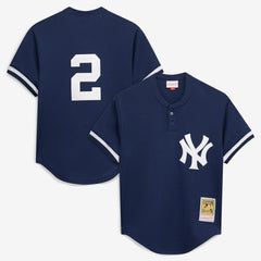 Navy Derek Jeter New York Yankees Mitchell & Ness Authentic Batting Practice Jersey