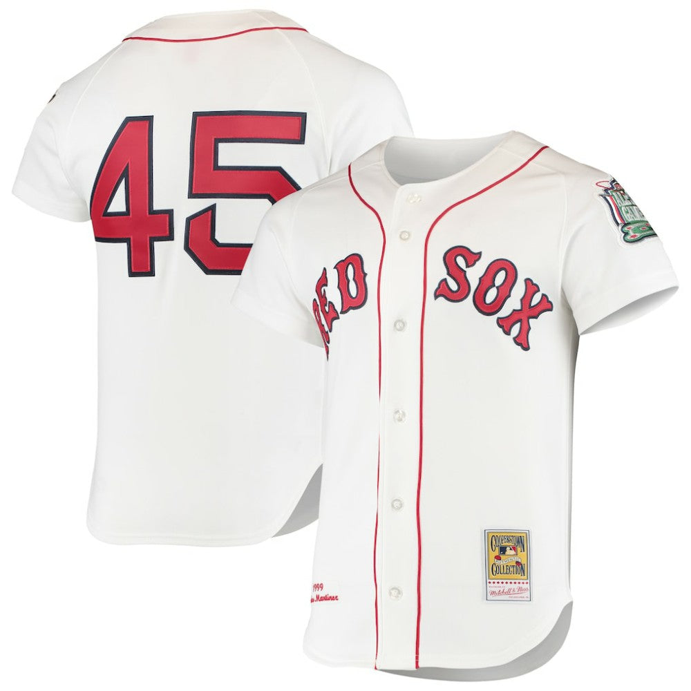 White Pedro Martinez Boston Red Sox Mitchell & Ness 1999 Cooperstown Collection Home Authentic Jersey