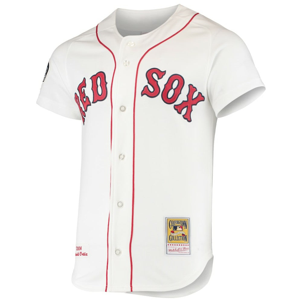 White David Ortiz Boston Red Sox Mitchell & Ness 2004 Cooperstown Collection Home Authentic Jersey