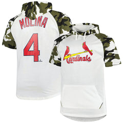 White/Camo Yadier Molina St. Louis Cardinals Player Big & Tall Raglan Hoodie T-Shirt