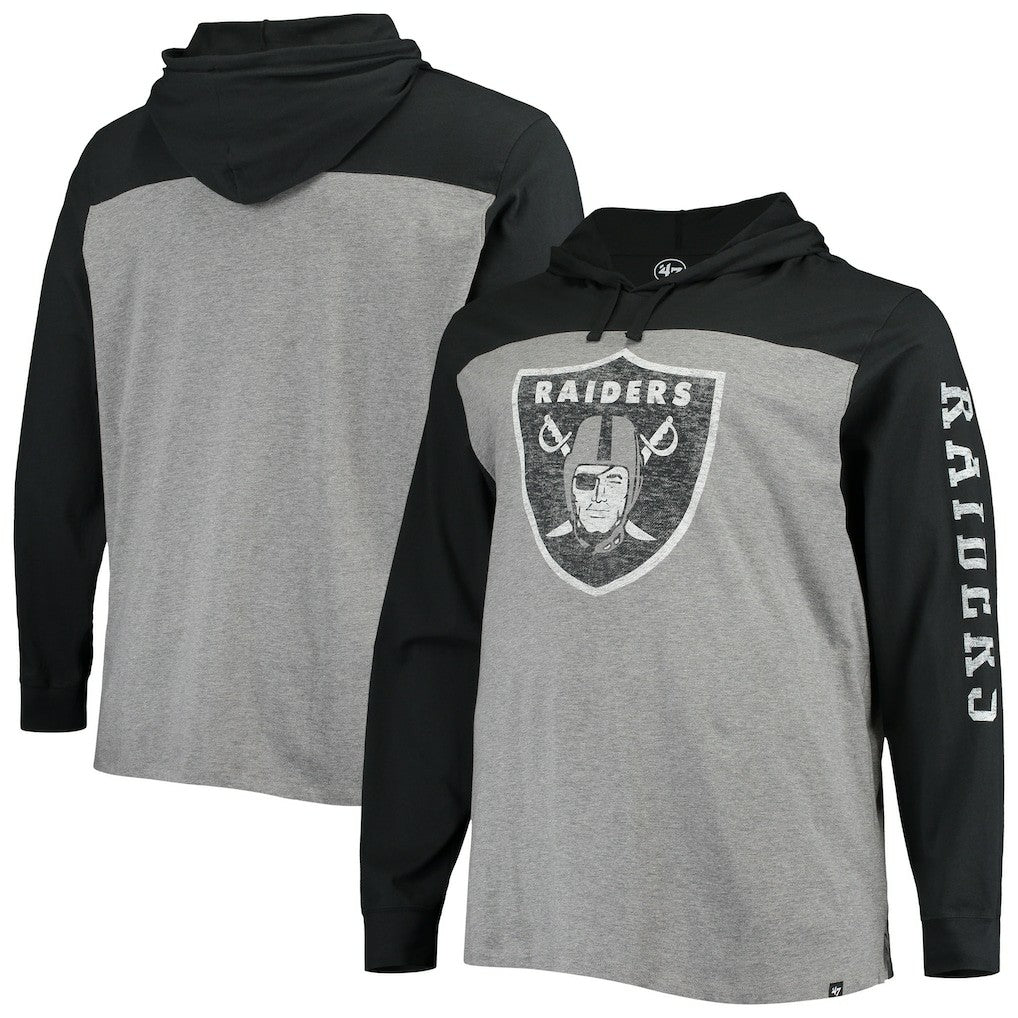 '47 Franklin Wooster Long Sleeve Hoodie T-Shirt - Las Vegas Raiders Hoodies