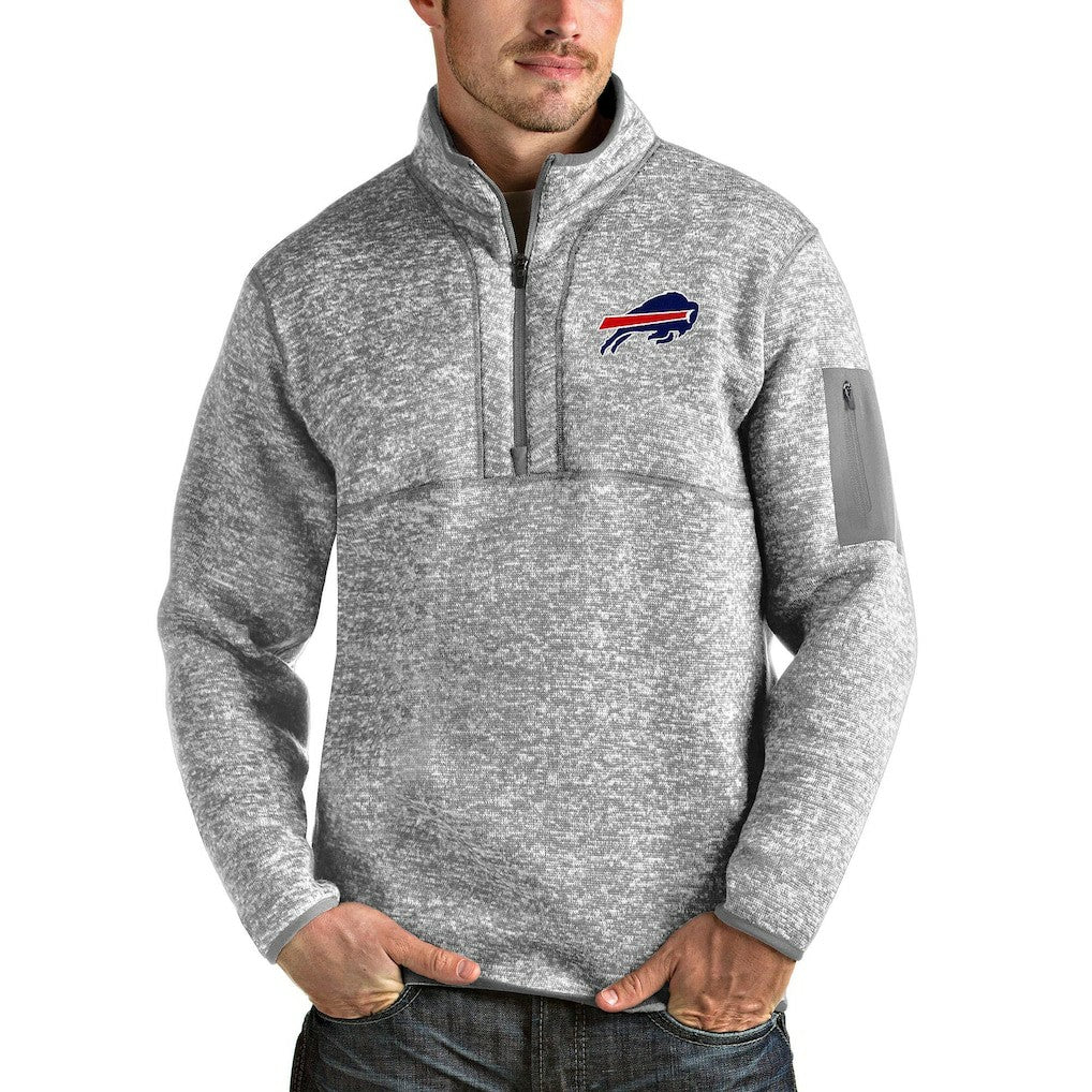 Antigua Team Logo Fortune Quarter-Zip Pullover Jacket - Buffalo Bills Pullover